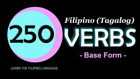 tagalog of verb|The Tagalog Basic Verb Form.